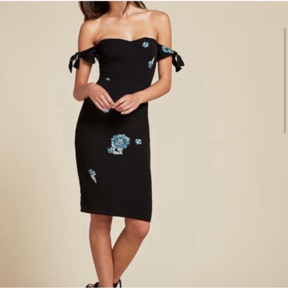 Reformation Marla Off Shoulder Fitted Bodice Dress